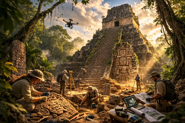 Estruturas maias monumentais descobertas