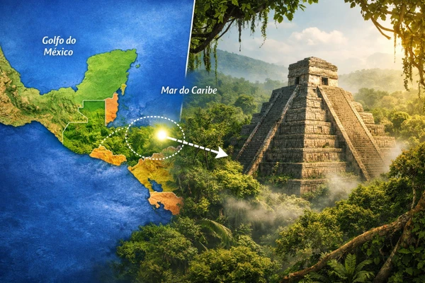 Estruturas antigas reveladas por satélites